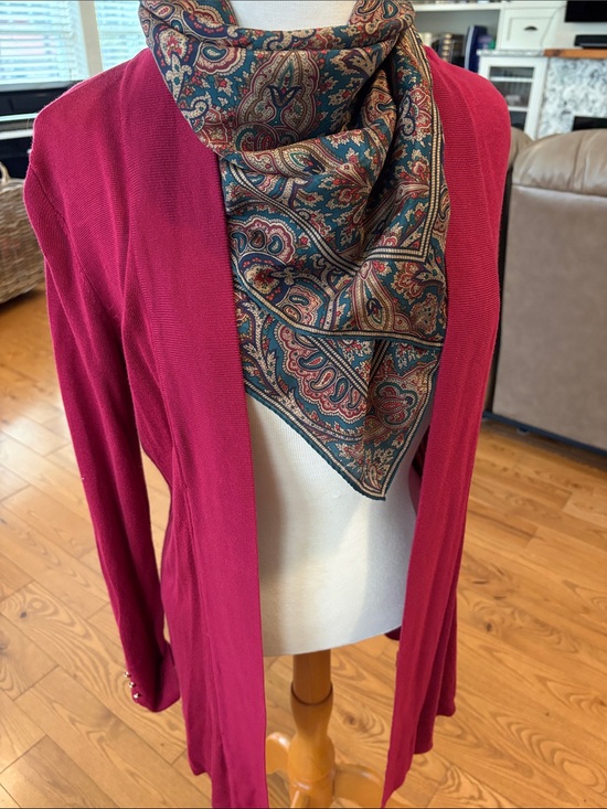 White House Black Market Sweaters - White House Black Market Fuchsia Open-Front Cardigan.